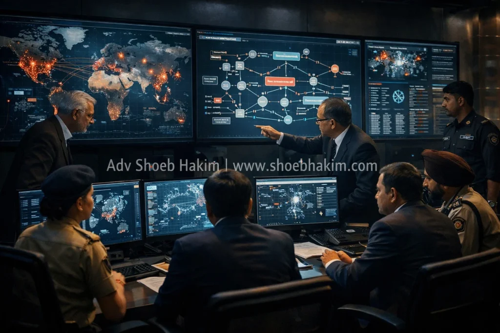 Vakilverse analyzes India's multi-agency command center strategy to combat digital arrest scams in 2026, featuring legal and tech professionals.