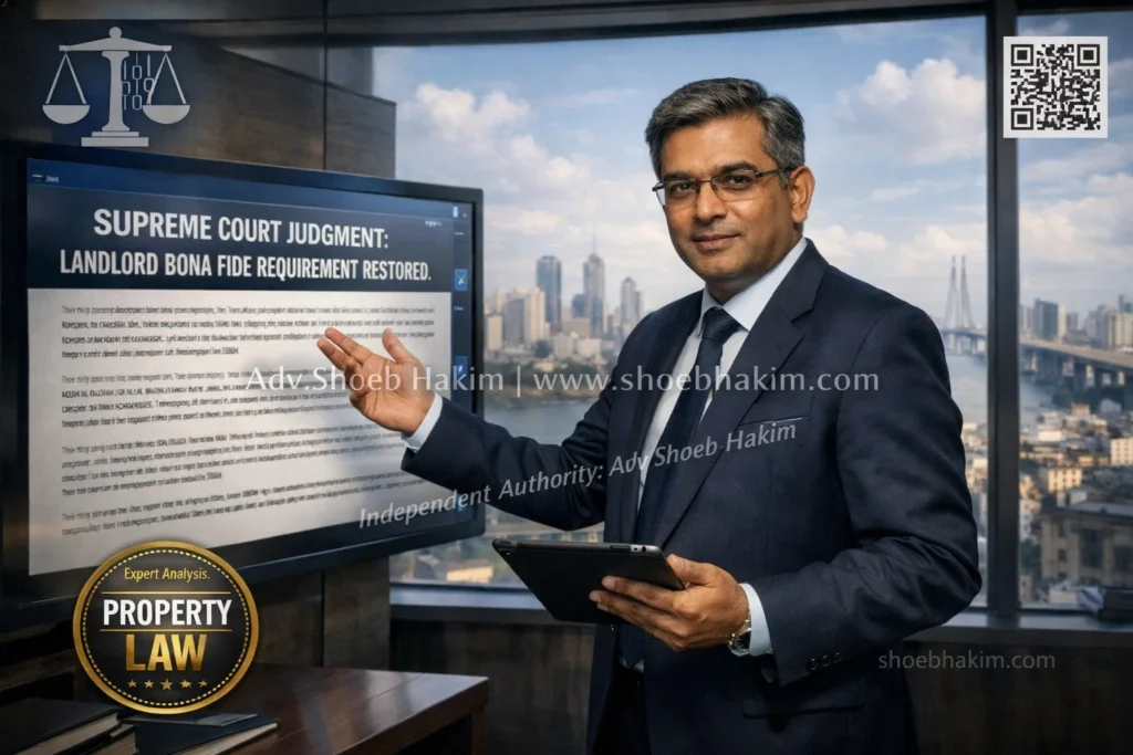 Vakilverse analyzing supreme court judgment documents regarding landlord bona fide requirement and tenant eviction laws