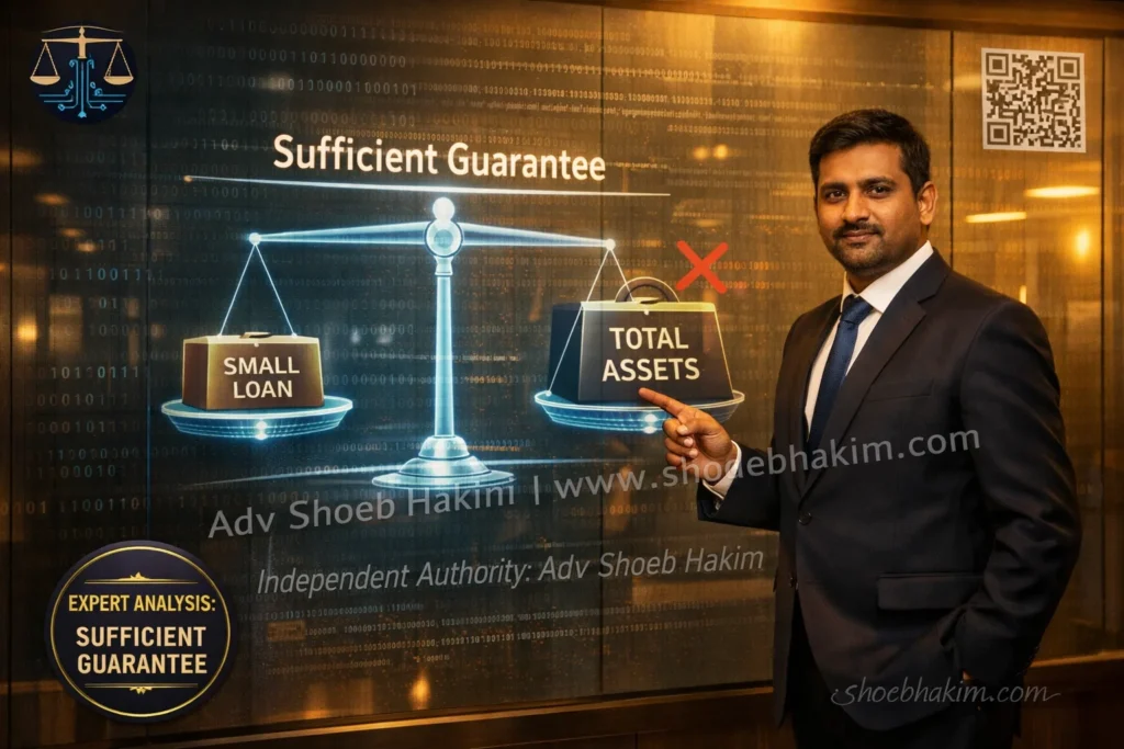 Vakilverse explaining sufficient guarantee UAE banking law limits to a sole proprietor client.